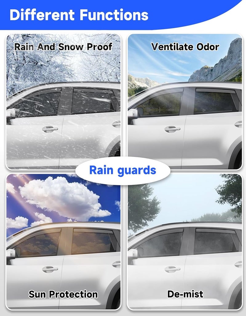 Breejoy in-Channel Window Rain Guards Fit for Mazda CX5 CX-5 2017 2018 2019 2020 2021 2022 2023 2024 2025 2026, Rain Guards Visors Vent Visors Window Deflector Vent Shades Car Accessories -4 pcs - Image 4